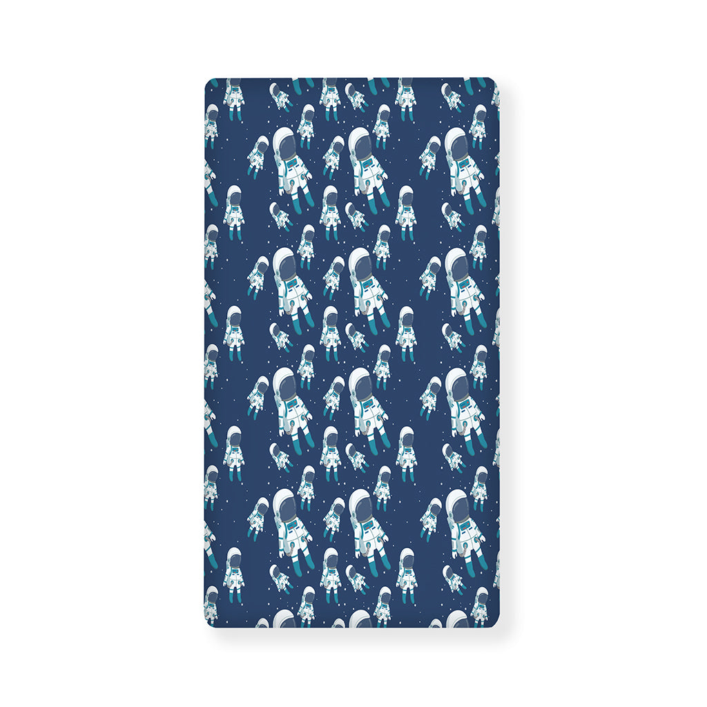 Cute Astronaut Pattern Print Baby Crib Sheet
