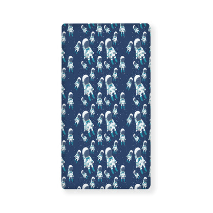 Cute Astronaut Pattern Print Baby Crib Sheet