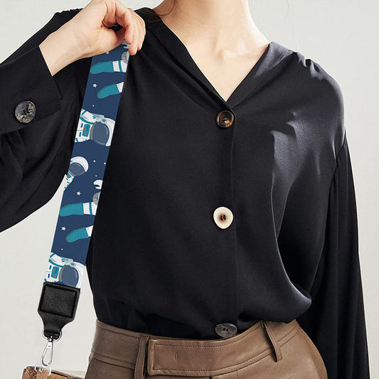 Cute Astronaut Pattern Print Bag Strap