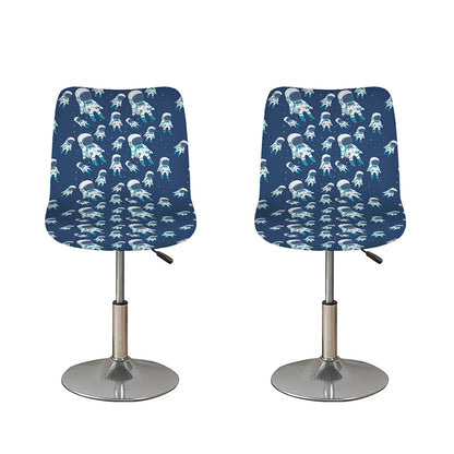 Cute Astronaut Pattern Print Bar Stool Covers