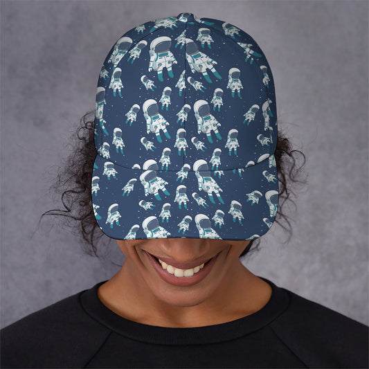 Cute Astronaut Pattern Print Baseball Cap