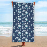 Cute Astronaut Pattern Print Beach Towel