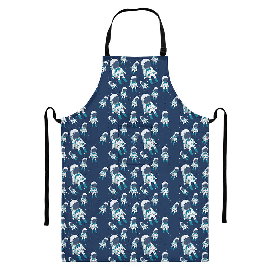 Cute Astronaut Pattern Print Bib Apron With Pocket
