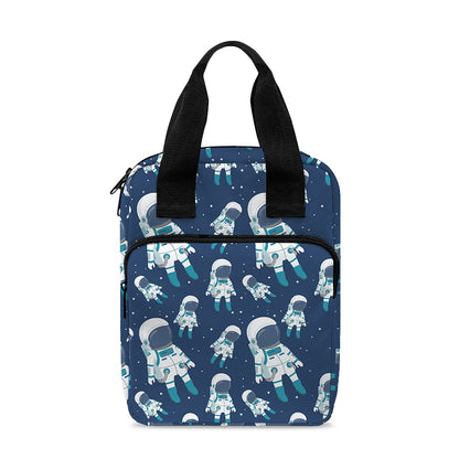 Cute Astronaut Pattern Print Bible Tote Bag
