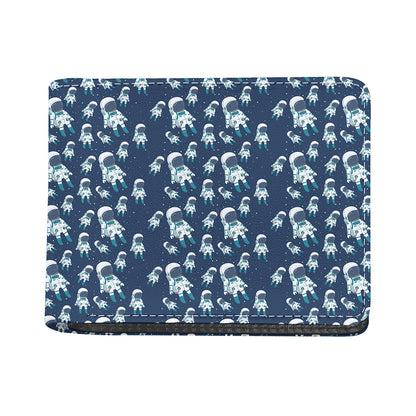 Cute Astronaut Pattern Print Bifold Wallet