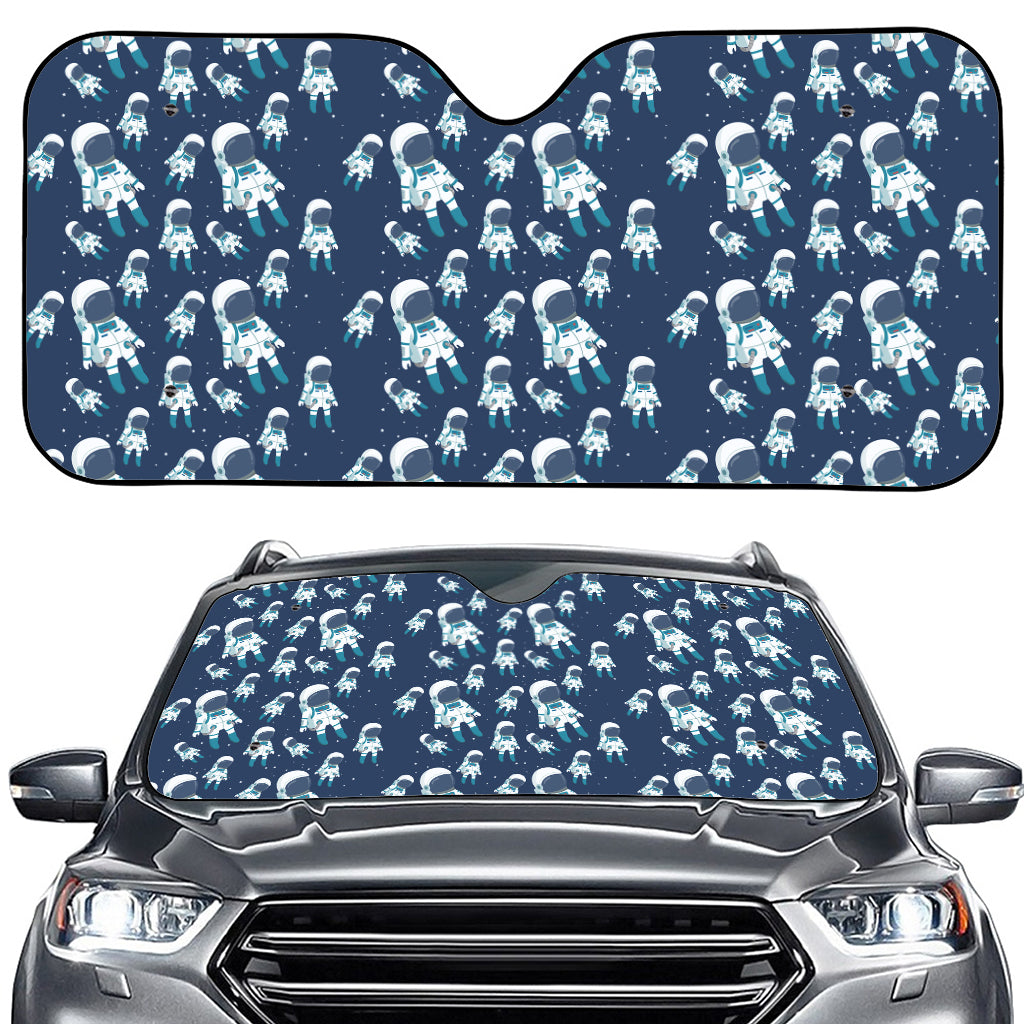 Cute Astronaut Pattern Print Car Windshield Sun Shade