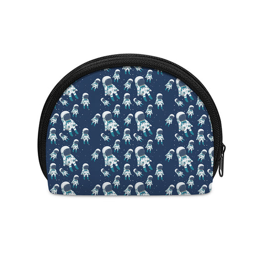 Cute Astronaut Pattern Print Coin Purse