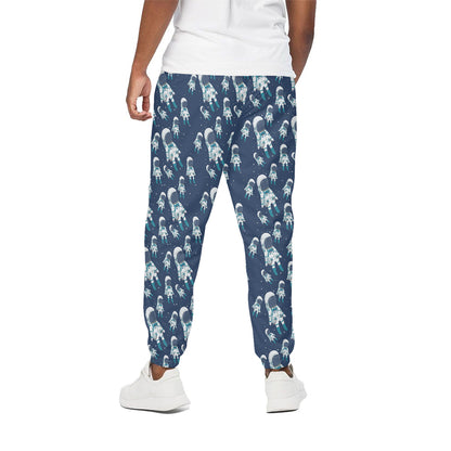 Cute Astronaut Pattern Print Cotton Pants