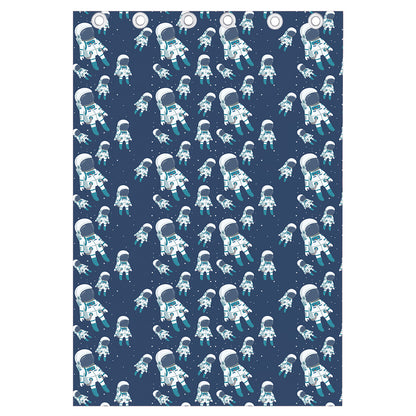 Cute Astronaut Pattern Print Curtain