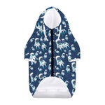 Cute Astronaut Pattern Print Dog Zip Up Hoodie