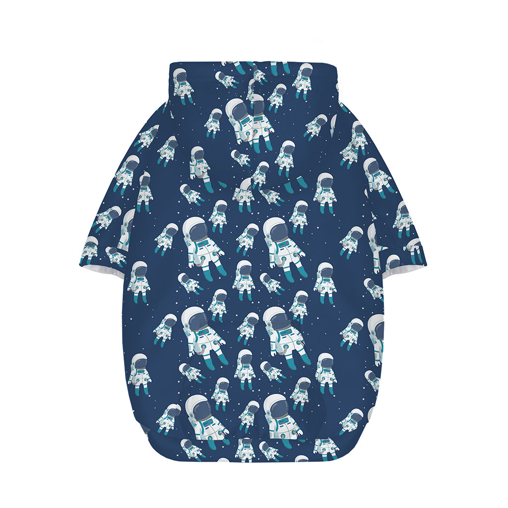 Cute Astronaut Pattern Print Dog Zip Up Hoodie