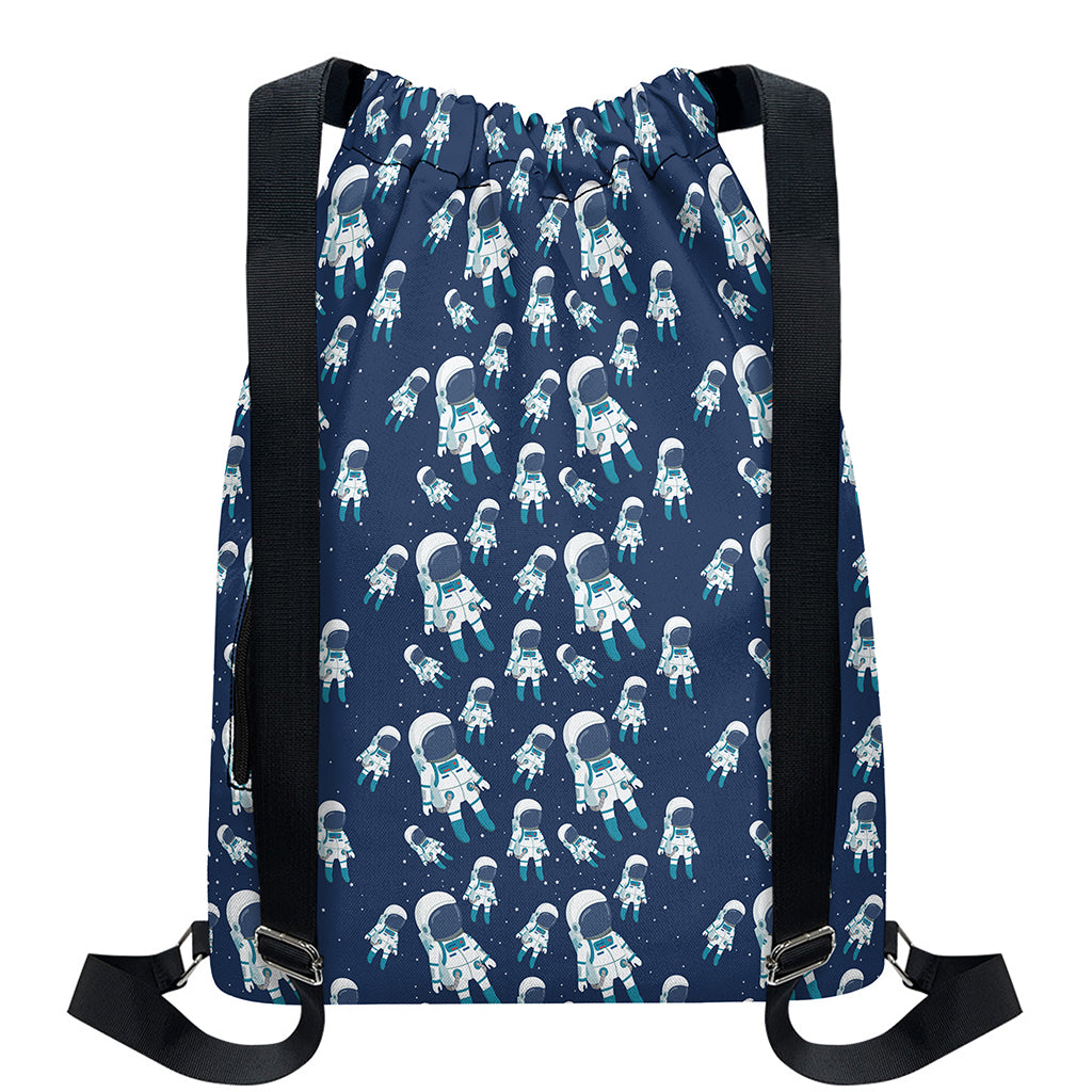 Cute Astronaut Pattern Print Drawstring Backpack