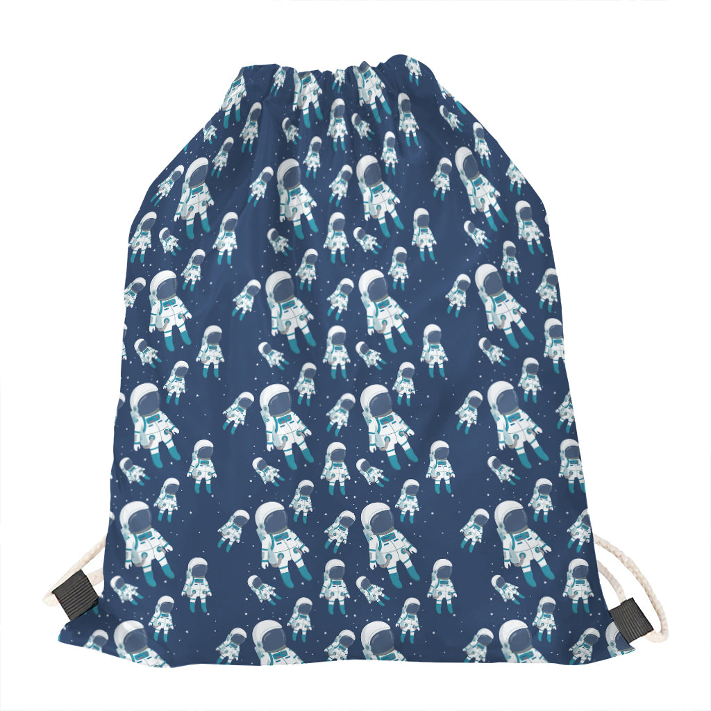 Cute Astronaut Pattern Print Drawstring Bag