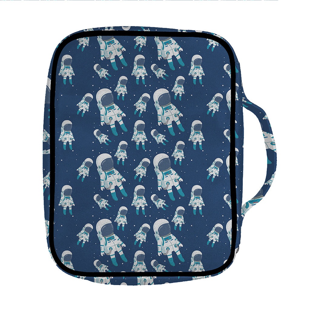 Cute Astronaut Pattern Print Front Pocket Bible Bag