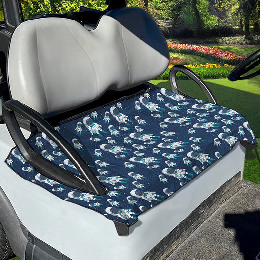 Cute Astronaut Pattern Print Golf Cart Seat Cover