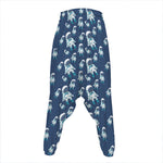 Cute Astronaut Pattern Print Hammer Pants