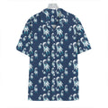 Cute Astronaut Pattern Print Hawaiian Shirt
