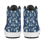 Cute Astronaut Pattern Print High Top Leather Sneakers