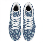 Cute Astronaut Pattern Print High Top Leather Sneakers