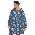 Cute Astronaut Pattern Print Hoodie Blanket