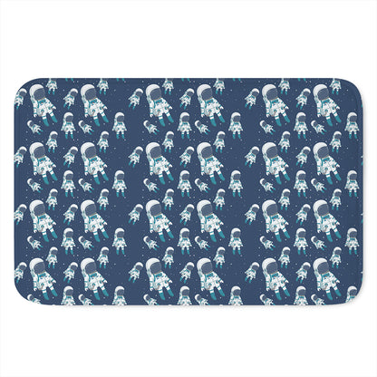 Cute Astronaut Pattern Print Indoor Door Mat