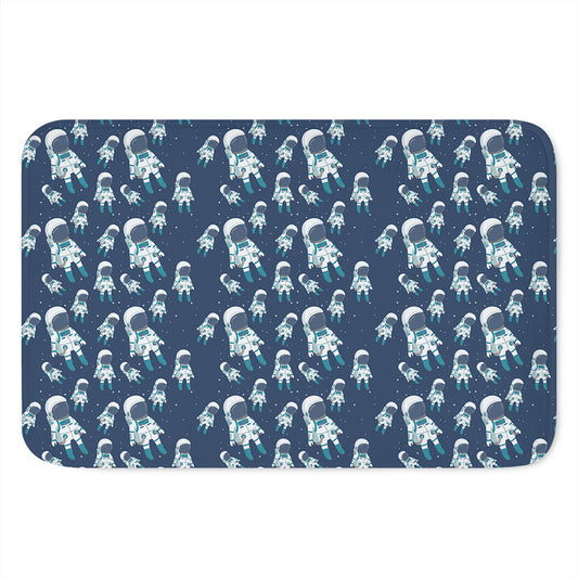 Cute Astronaut Pattern Print Indoor Door Mat