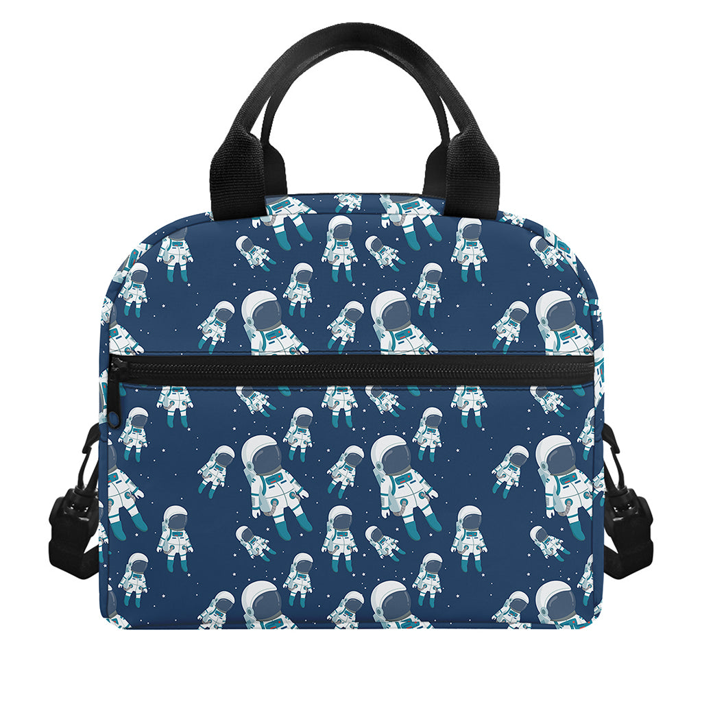 Cute Astronaut Pattern Print Insulated Lunch Bag