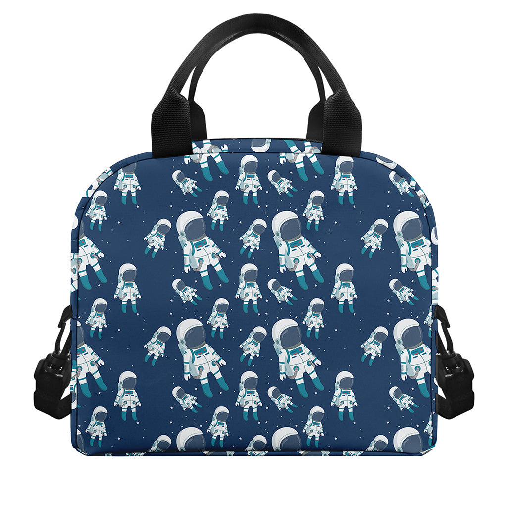 Cute Astronaut Pattern Print Insulated Lunch Bag