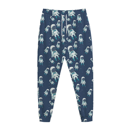 Cute Astronaut Pattern Print Jogger Pants