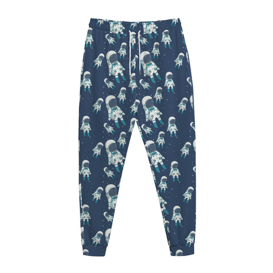 Cute Astronaut Pattern Print Jogger Pants