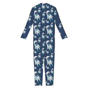 Cute Astronaut Pattern Print Jumpsuit