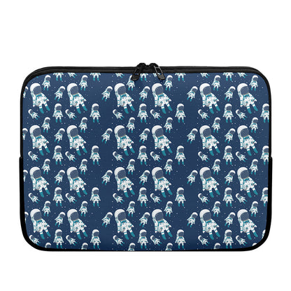 Cute Astronaut Pattern Print Laptop Sleeve