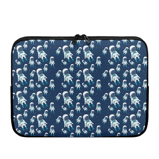 Cute Astronaut Pattern Print Laptop Sleeve