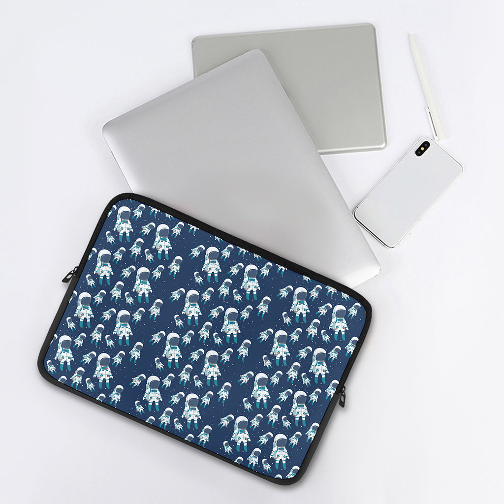 Cute Astronaut Pattern Print Laptop Sleeve