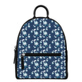 Cute Astronaut Pattern Print Leather Backpack