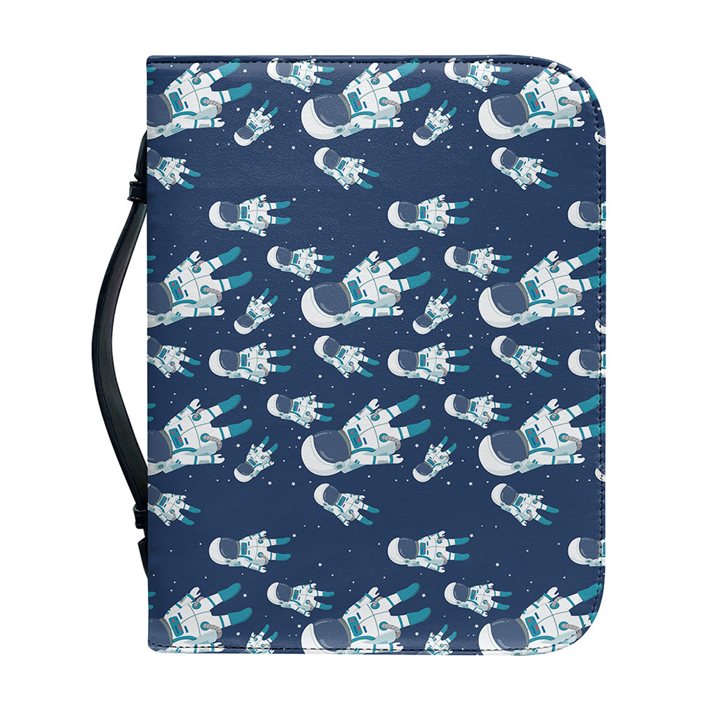 Cute Astronaut Pattern Print Leather Bible Cover