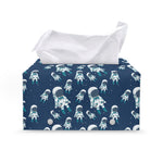 Cute Astronaut Pattern Print Leather Tissue Box Cover