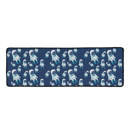 Cute Astronaut Pattern Print Long Kitchen Mat