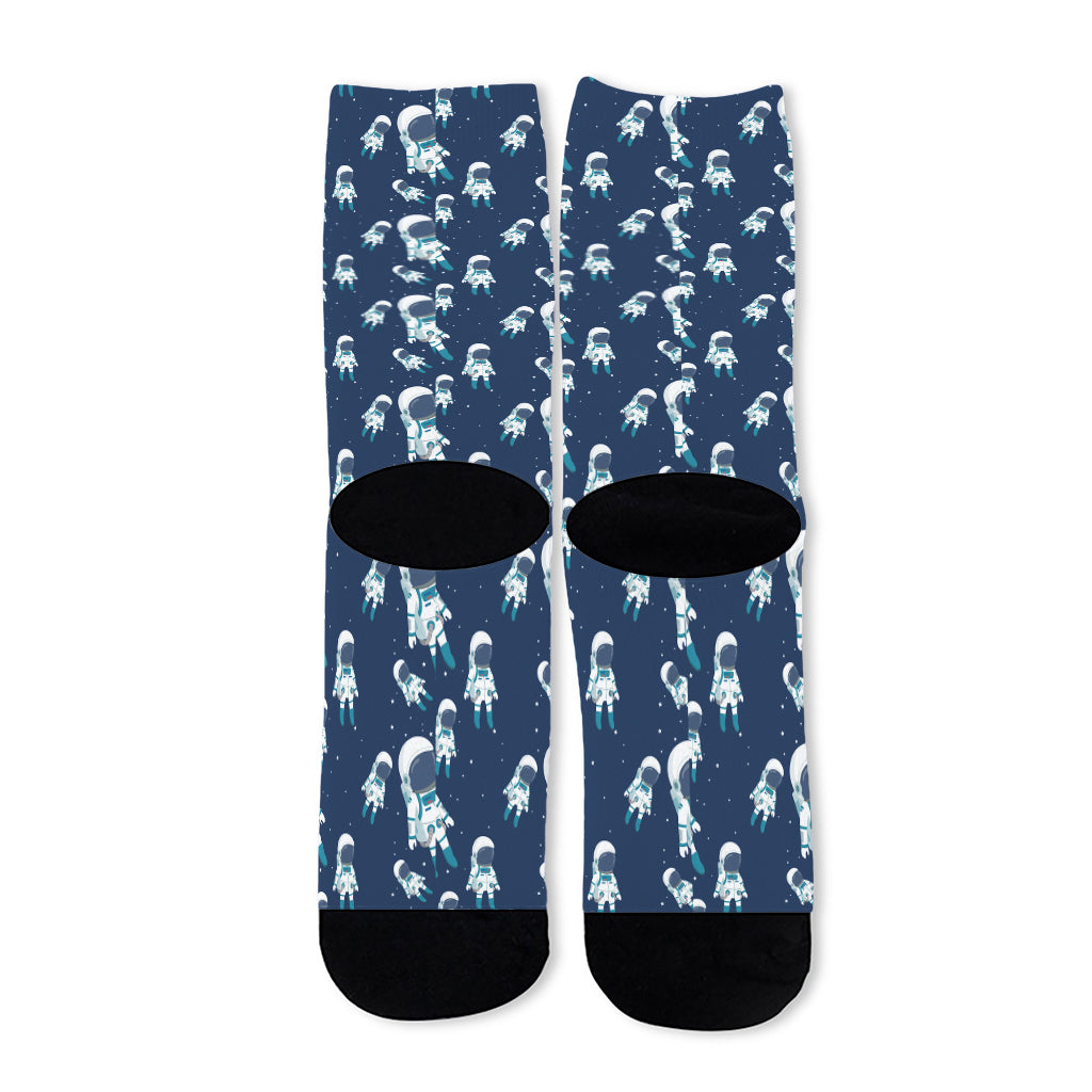 Cute Astronaut Pattern Print Long Socks