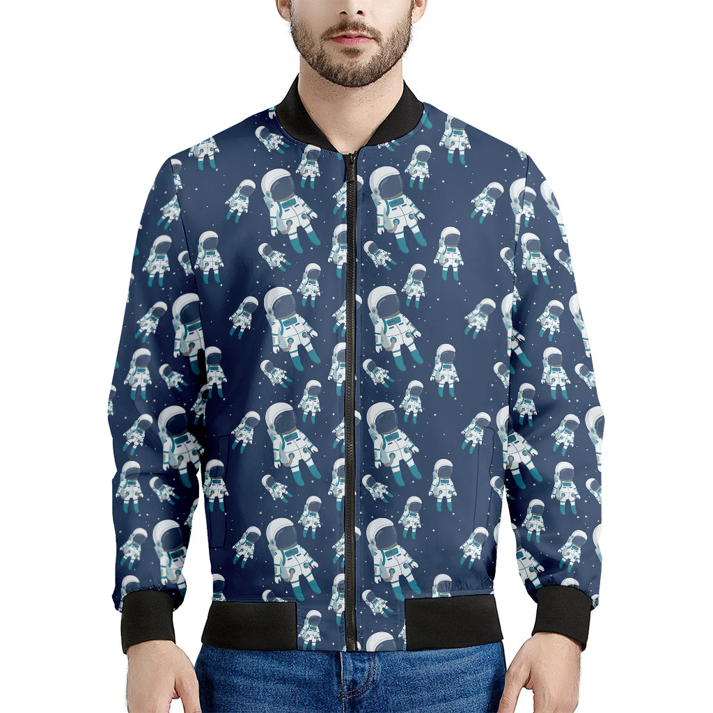 Cute Astronaut Pattern Print Men's Bomber Jacket