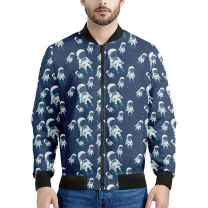 Cute Astronaut Pattern Print Men's Bomber Jacket
