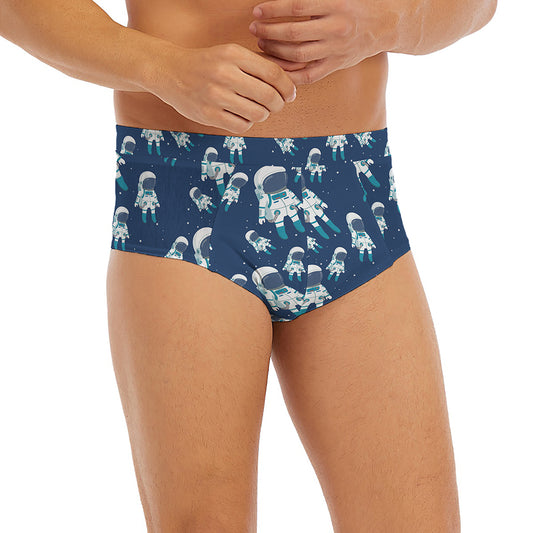 Cute Astronaut Pattern Print Men's Briefs