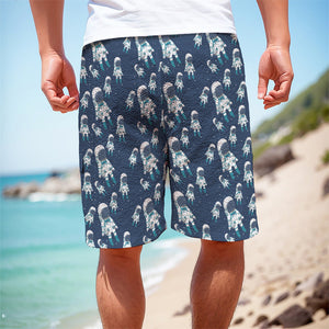 Cute Astronaut Pattern Print Men's Cargo Shorts