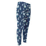 Cute Astronaut Pattern Print Men's Compression Pants