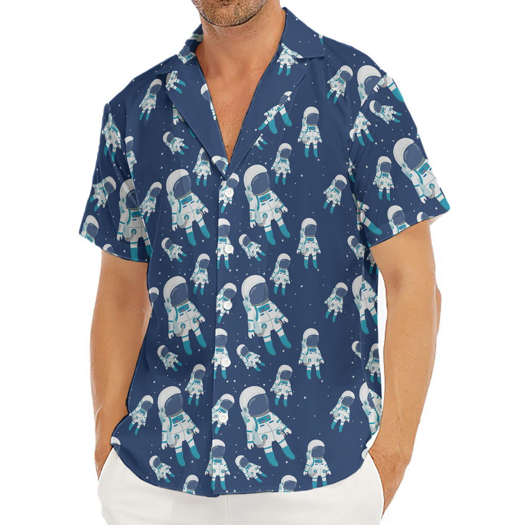 Cute Astronaut Pattern Print Men's Deep V-Neck Shirt