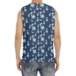 Cute Astronaut Pattern Print Men's Fitness Tank Top