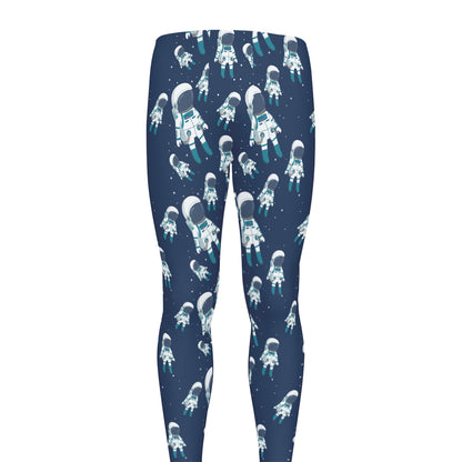 Cute Astronaut Pattern Print Men's leggings