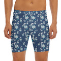 Cute Astronaut Pattern Print Men's Long Boxer Briefs