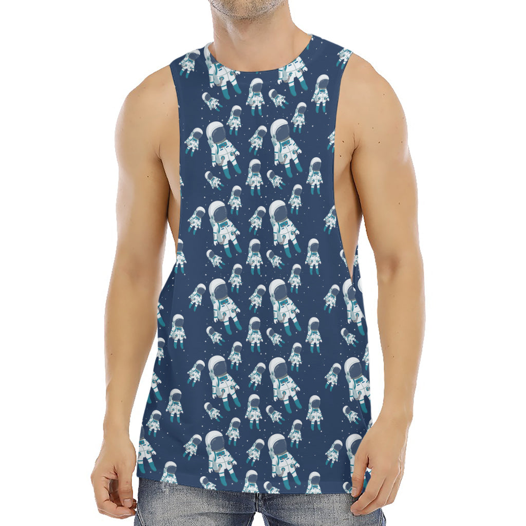 Cute Astronaut Pattern Print Men's Muscle Tank Top