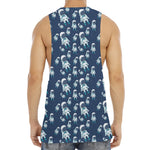 Cute Astronaut Pattern Print Men's Muscle Tank Top